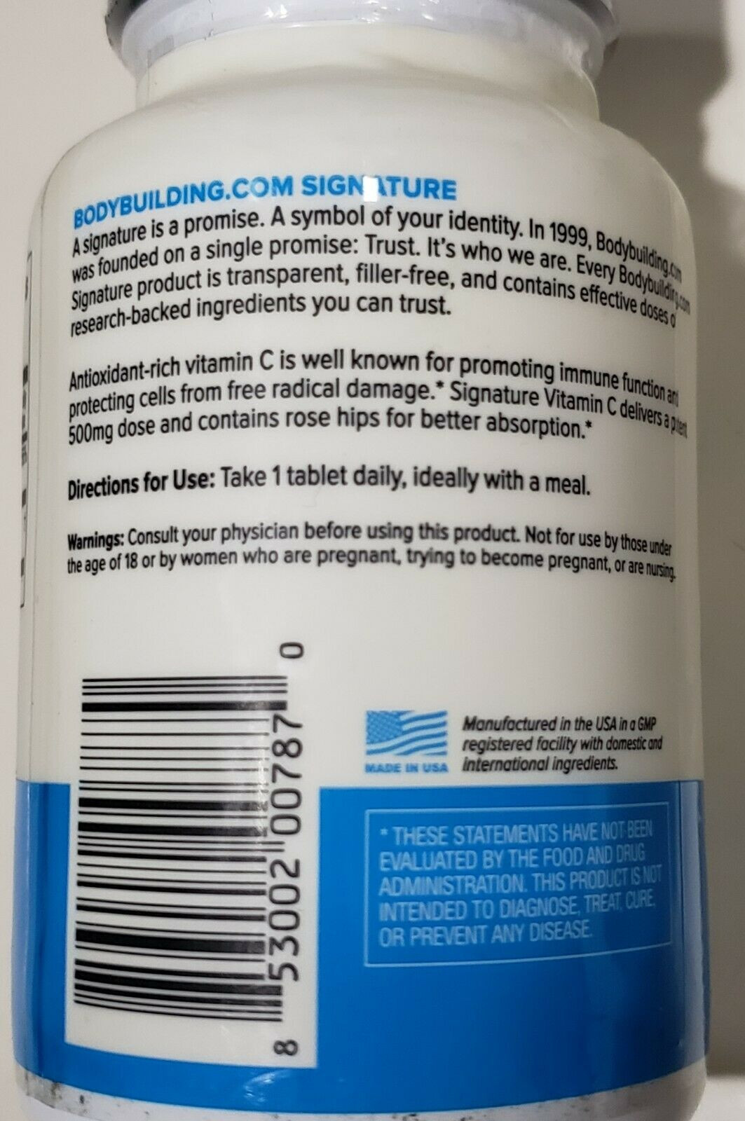 Bodybuilding.com – Vitamin C – 180 tablets / 180 servings – BEST BY 12/2026