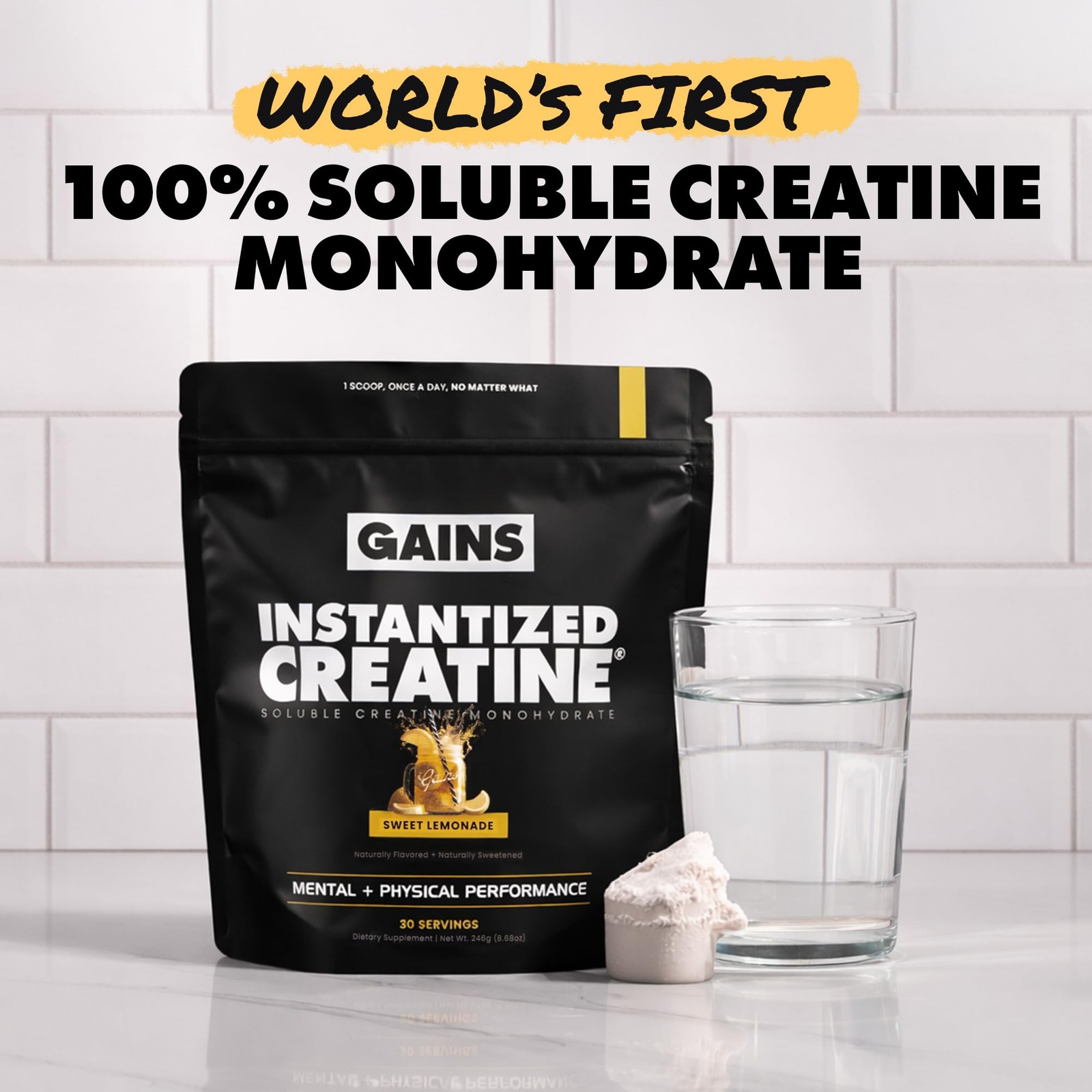 Gains in Bulk Instantized Creatine Monohydrate for 30 Servings (Pack of 1)