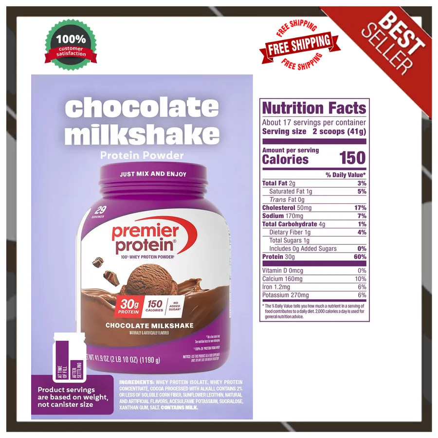 Premier Protein Whey Powder Chocolate 30g Protein 17 Servings