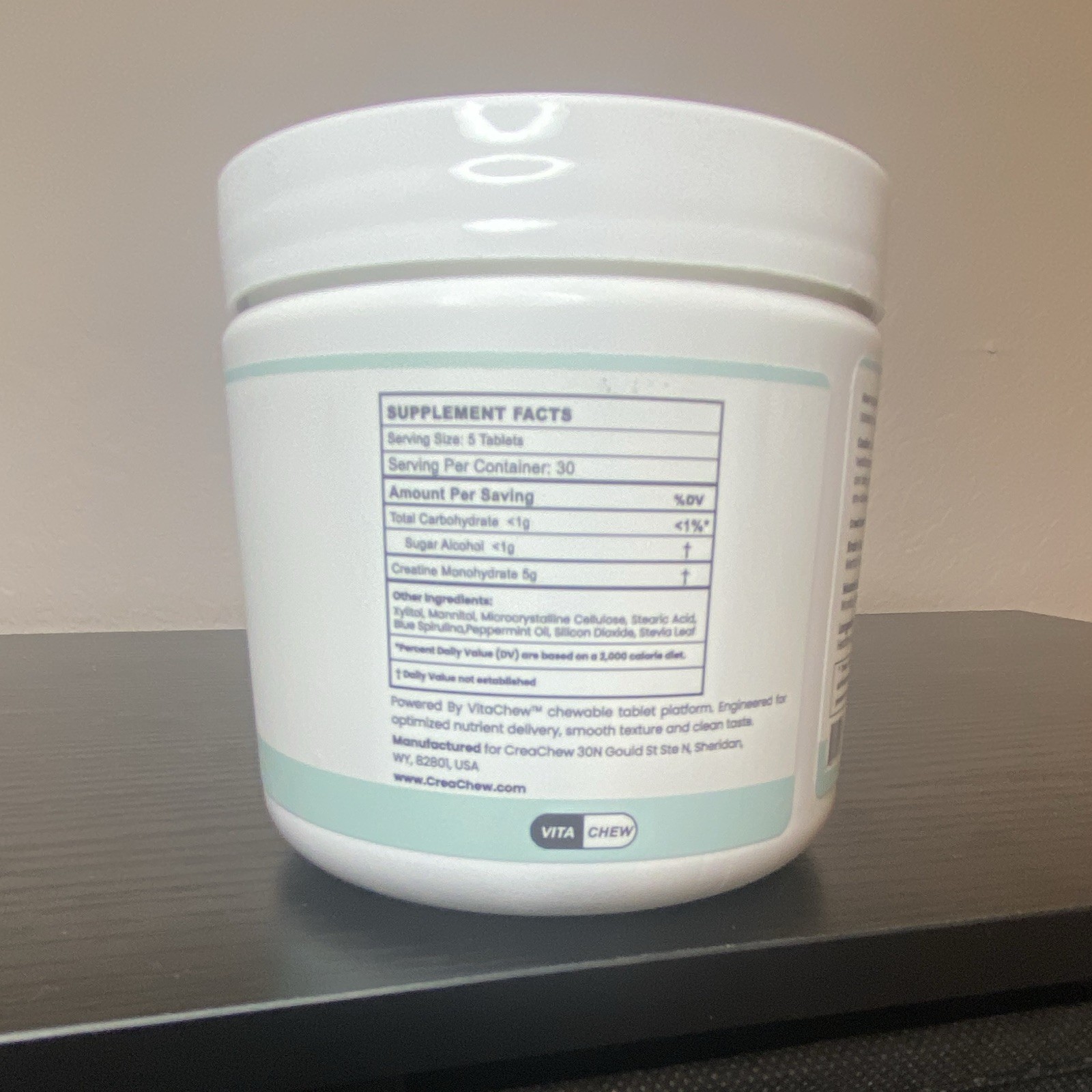CreaChew Creatine Monohydrate Tablets 5 g Peppermint Flavor Zero Sugar