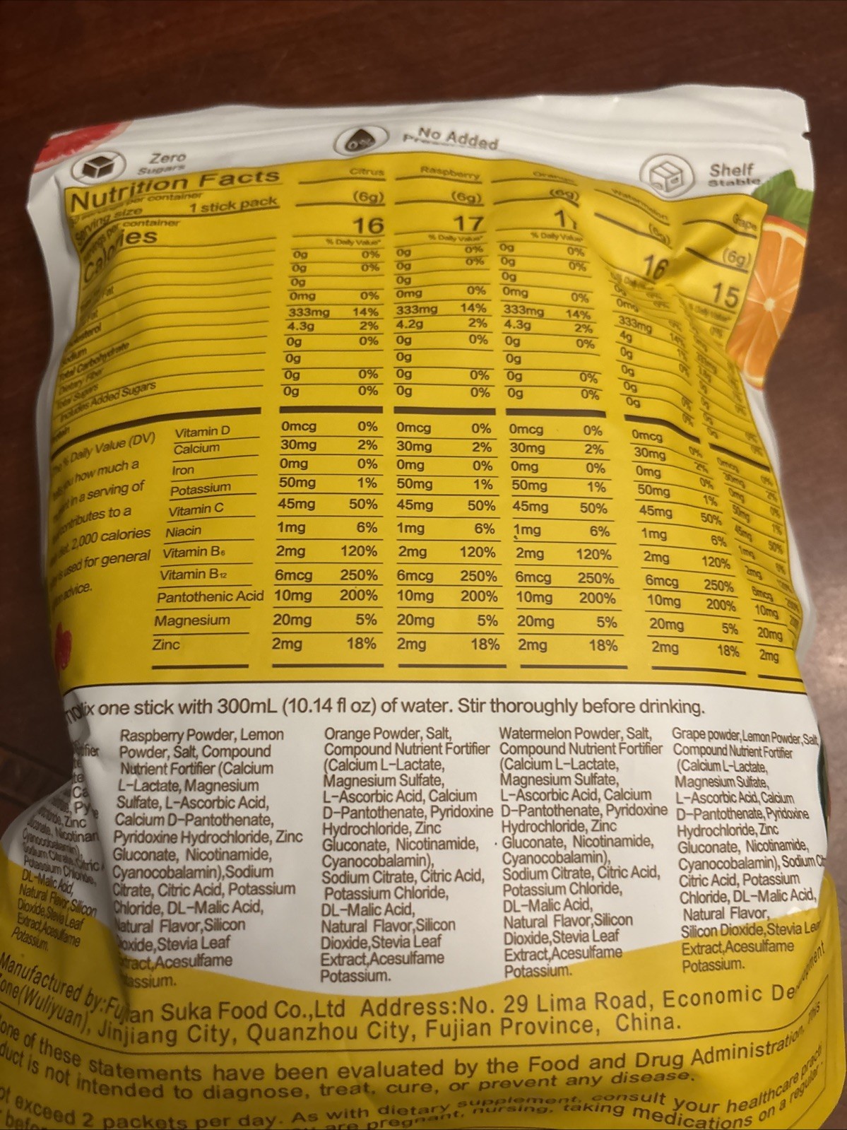 Hydration Electrolyte Drink Mix 30 Sugar Free Packs SEALED