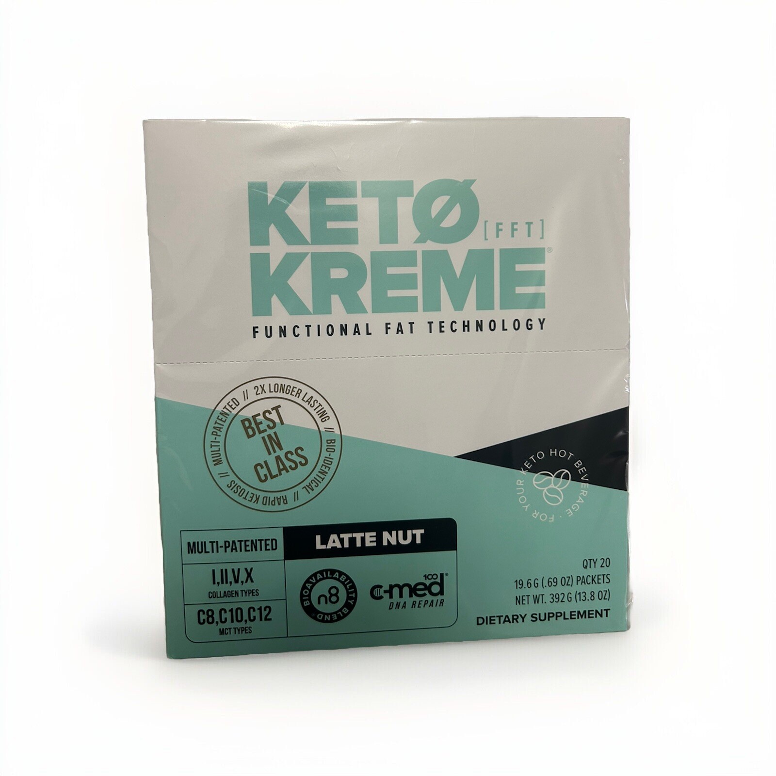 Pruvit Keto Kreme 20 Packets Flavor LATTE NUT Supplement Exp 03/2026