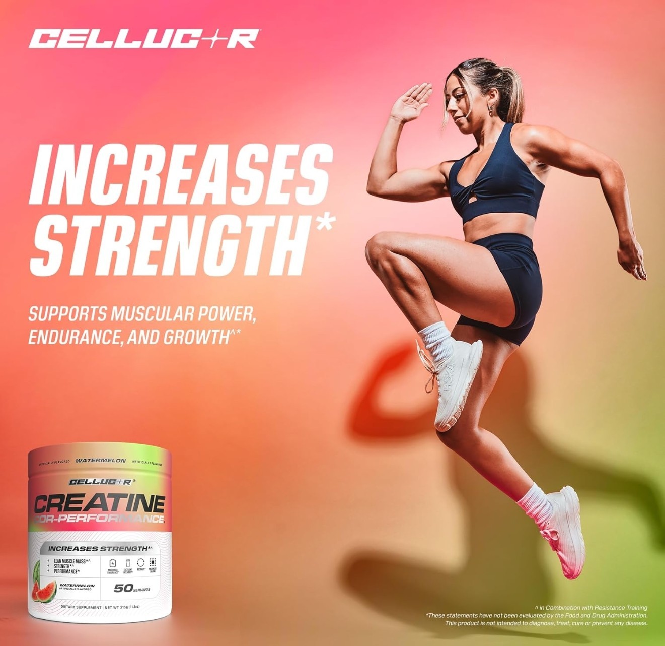 2 Pack Cellucor COR-Performance Creatine Watermelon 50 Servings Exp 08/2026