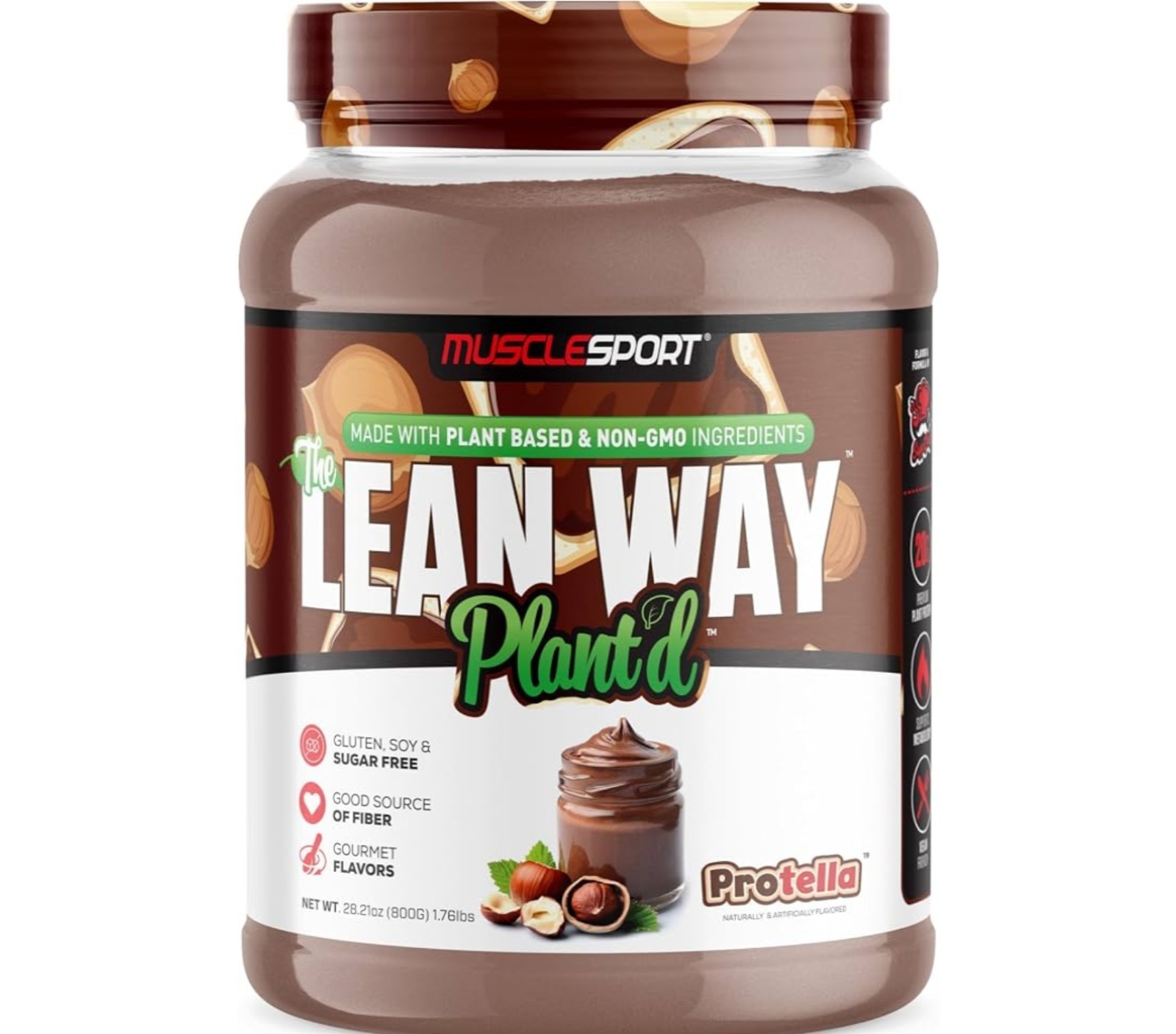 MuscleSport LEAN WAY PLANT’D PROTEIN 2lb ( 25 Servings ) Protella BEST BY 10/26