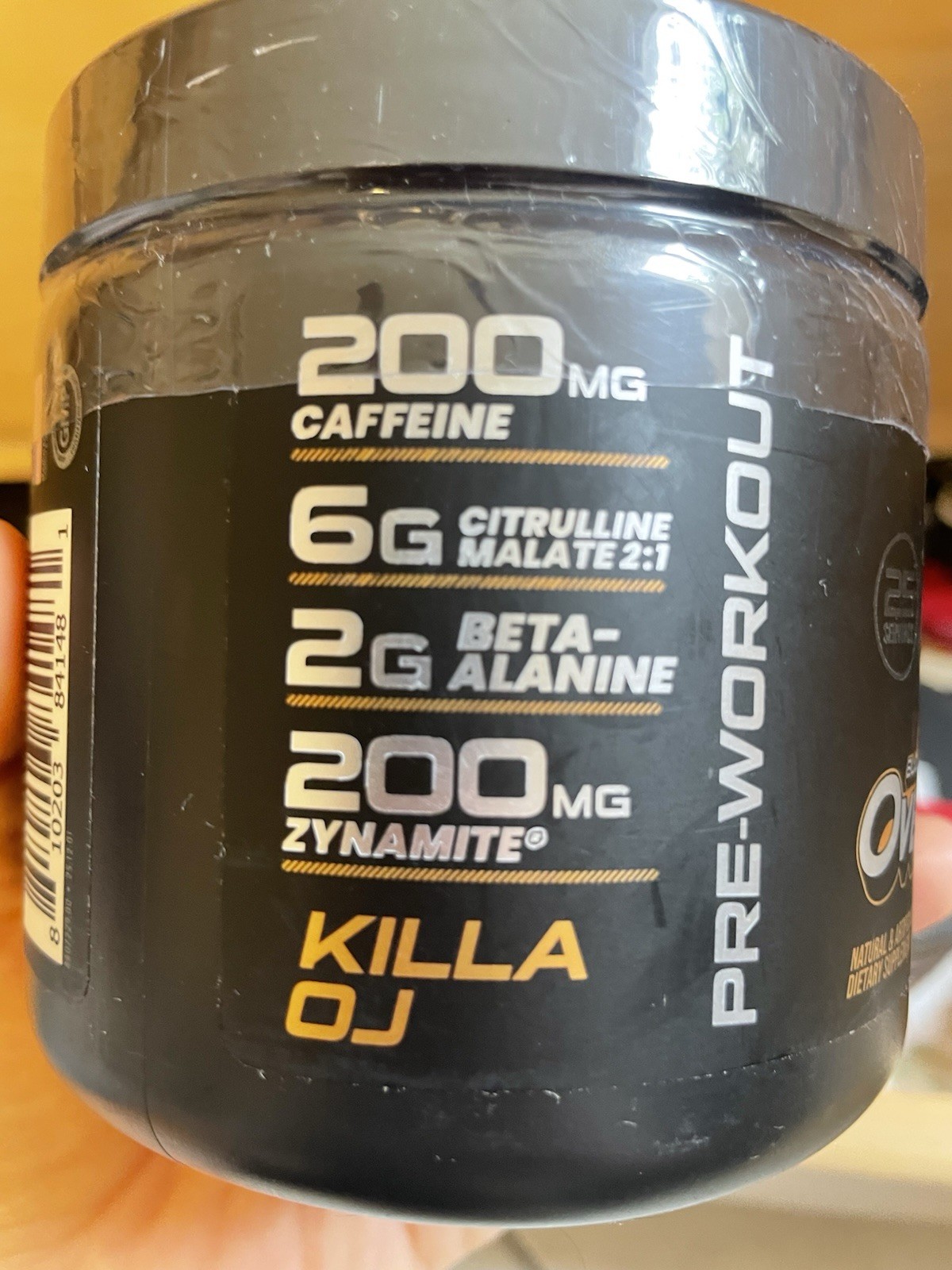 Bucked Up Overtime Classic Pre-Workout Powder 200mg Caffeine Killa OJ 10.2oz