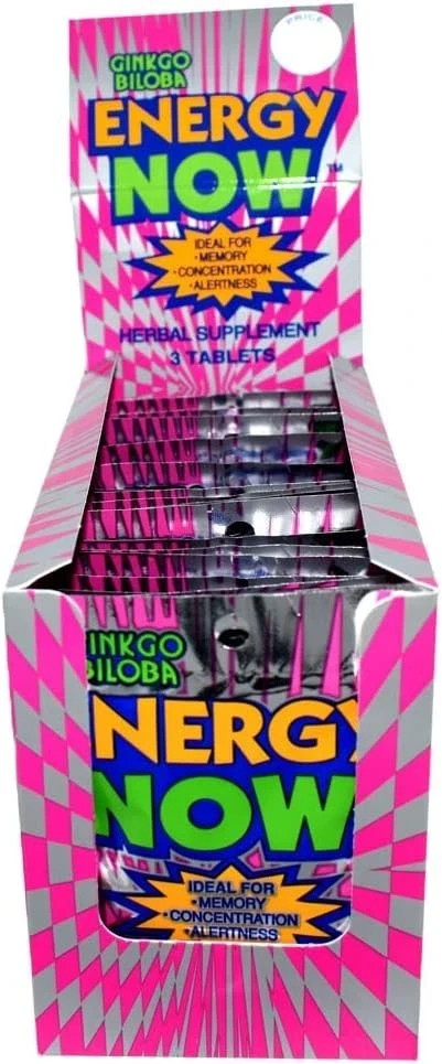 Energy Now Ginkgo Biloba Supplements 144 Packs 3 Pills In Each Pack 6 Boxes