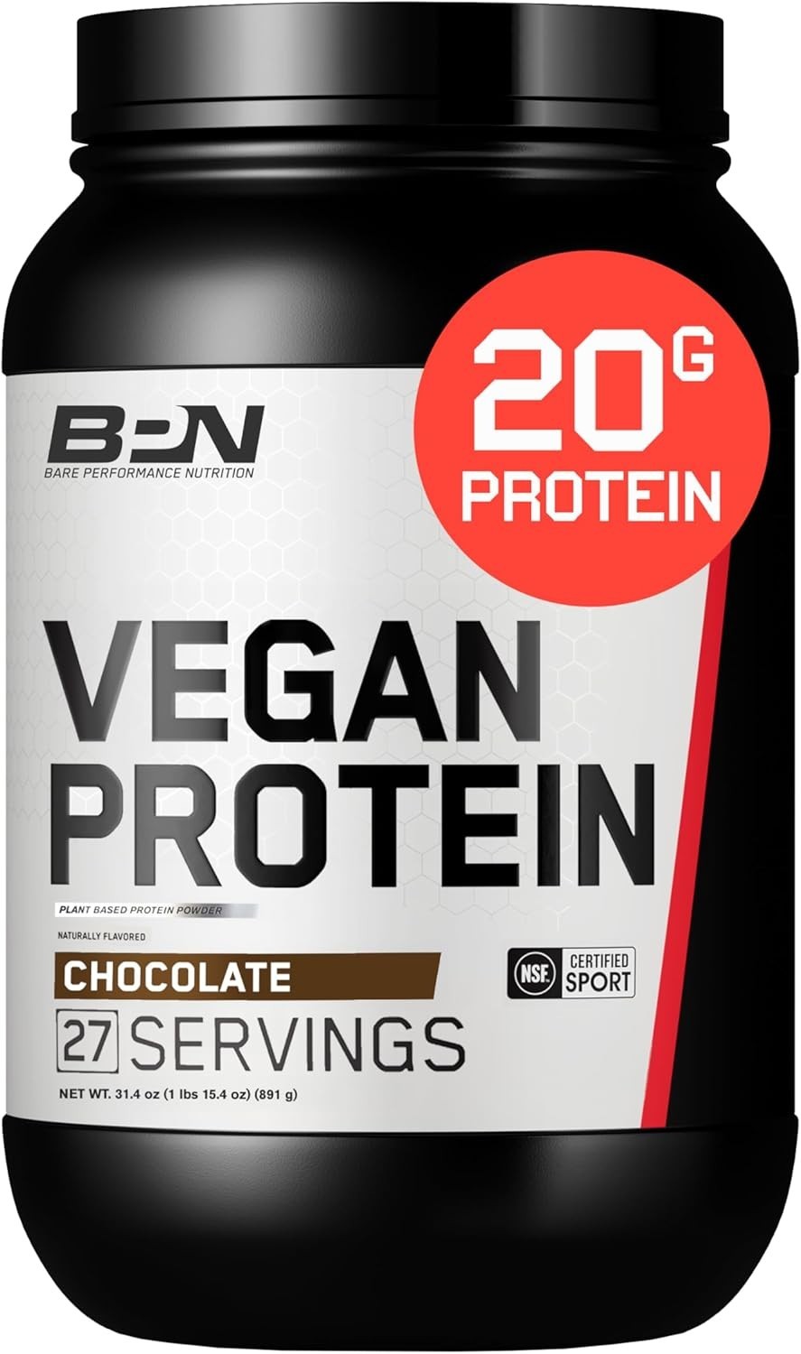 Bare Performance Nutrition Vegan Protein CHOCLATE 31.9 Oz EXP 5/26