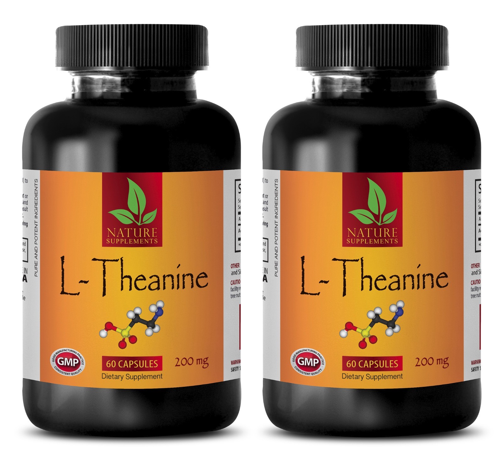 Increase Tolerance To Exercise – L-THEANINE 200mg – Bodybuilding Gym – 2 Bottles