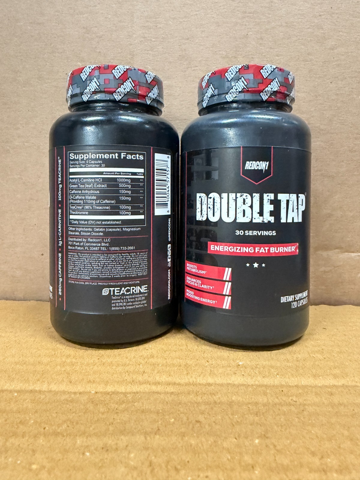 2 PACK REDCON1 Double Tap 60 Servings Total Fat Burner Free Ship NEW YEAR SALE