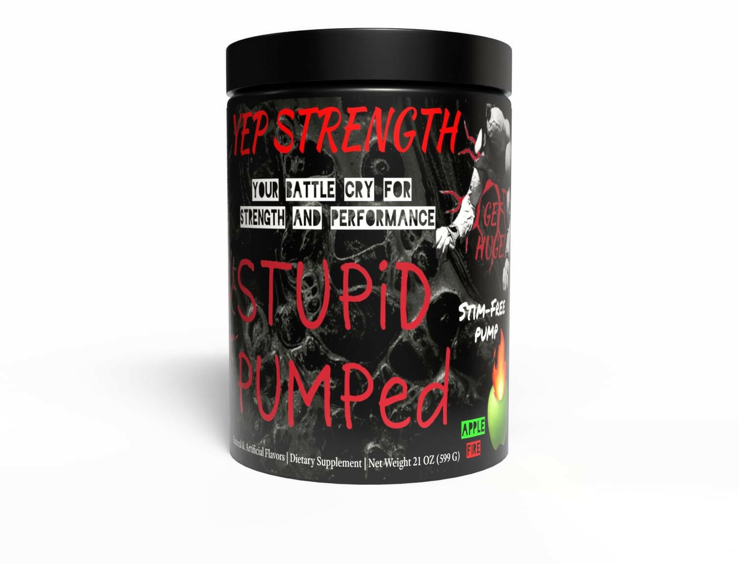 Yep Stupid Pumped – Stimulant-Free Pump with L-Citrulline DL-Malate, Glycerol…