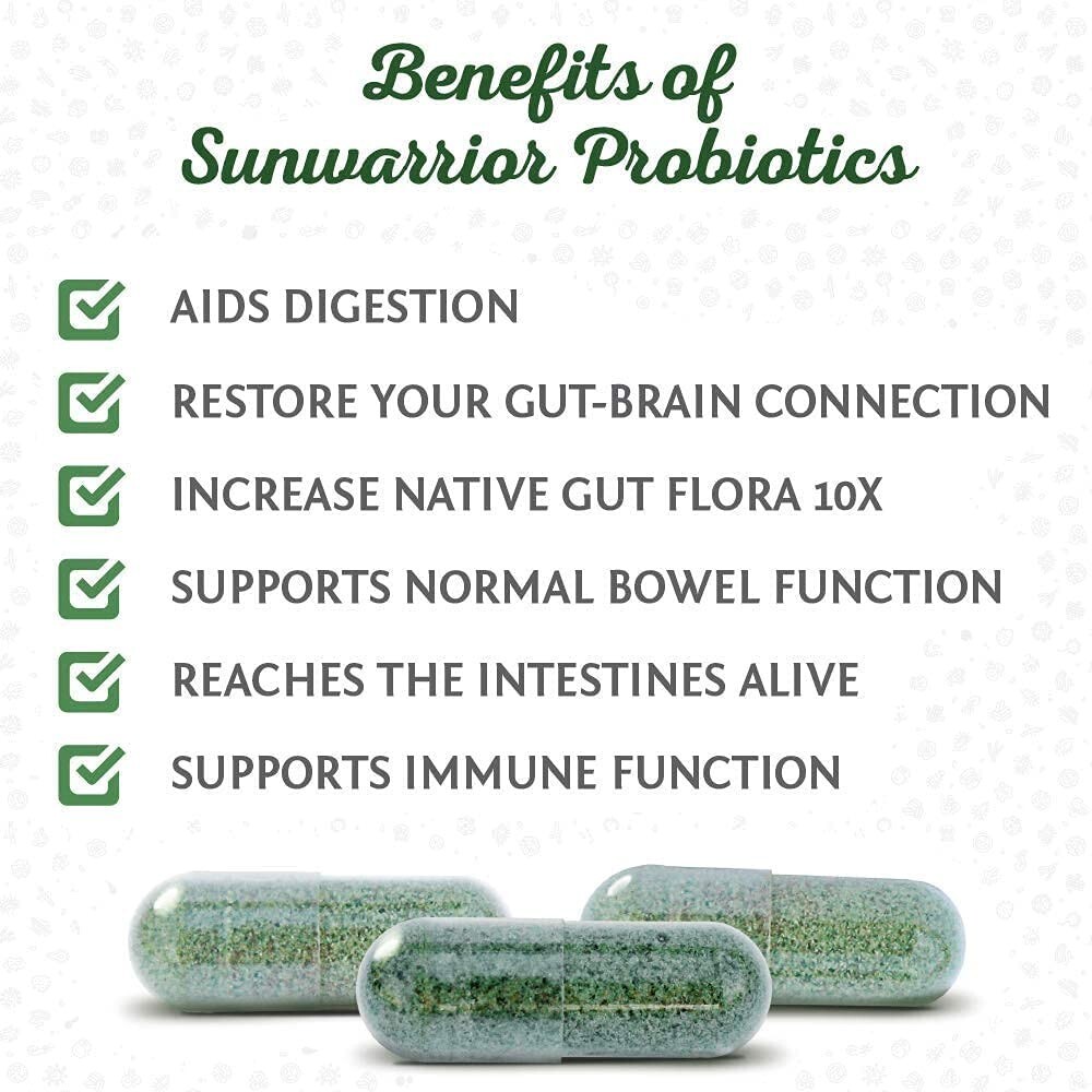 Sunwarrior Probiotics Plant Grows to 100 Billion CFU (30 Count)
