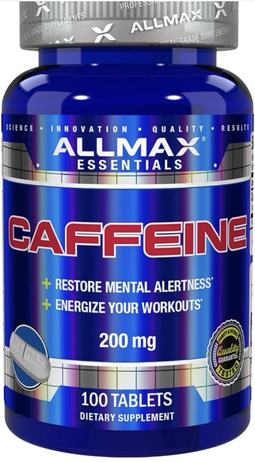 Essentials, Caffeine, 200 mg, 100 Tablets