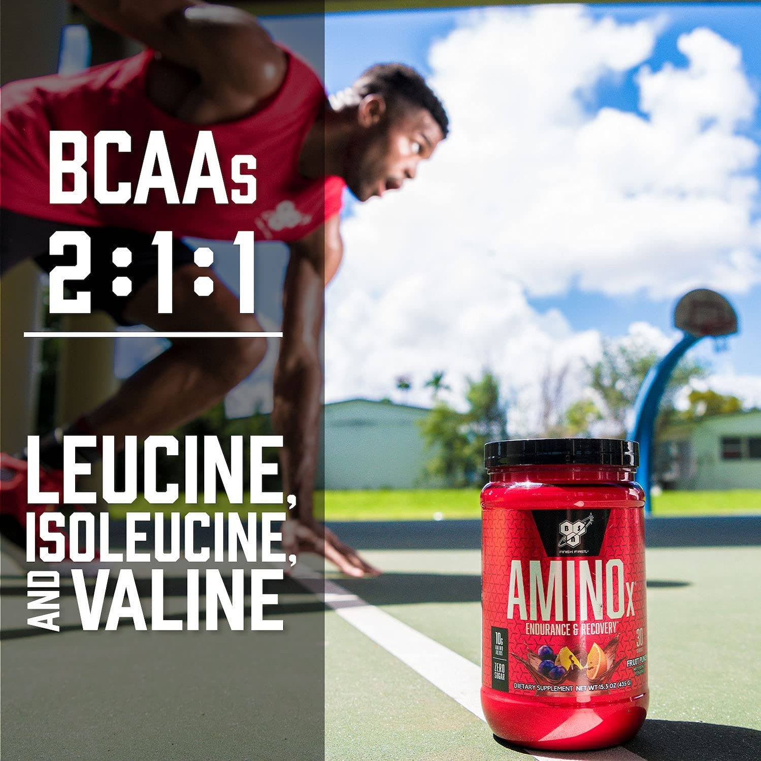 Amino X Muscle Recovery Powder – BCAAs, 10g Amino Acids, Keto Friendly, Zero Sug