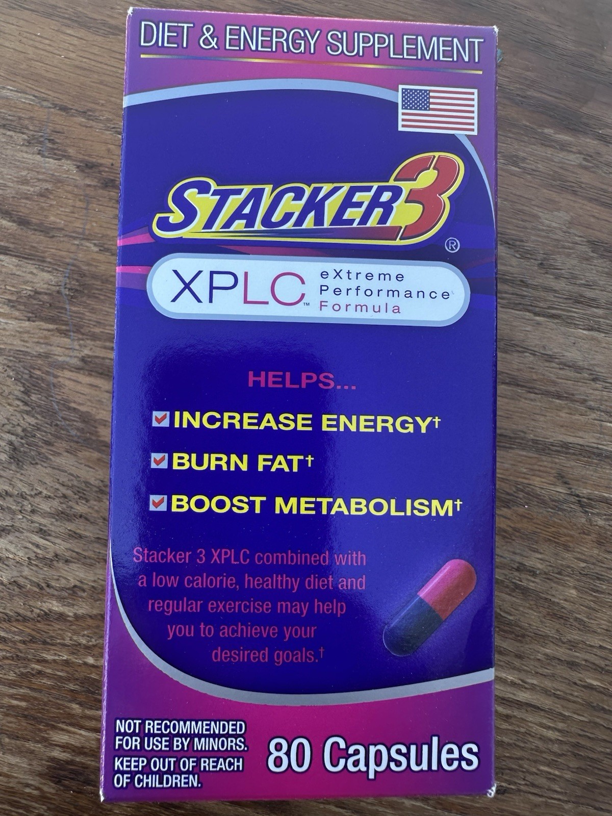 Brand New Stacker 3 XPLC 80 Capsules/Bottle (Lot of 3X Bottles) =240 Capsules