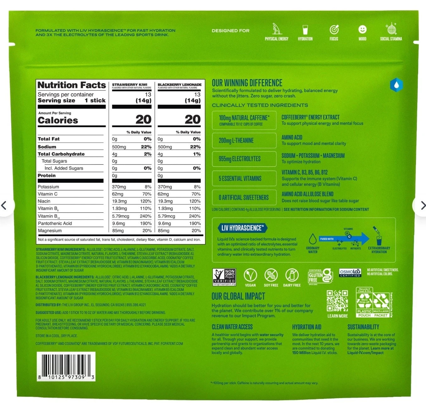 Liquid I.V. Energy Multiplier Sugar-Free Variety Pack, 26 pk.