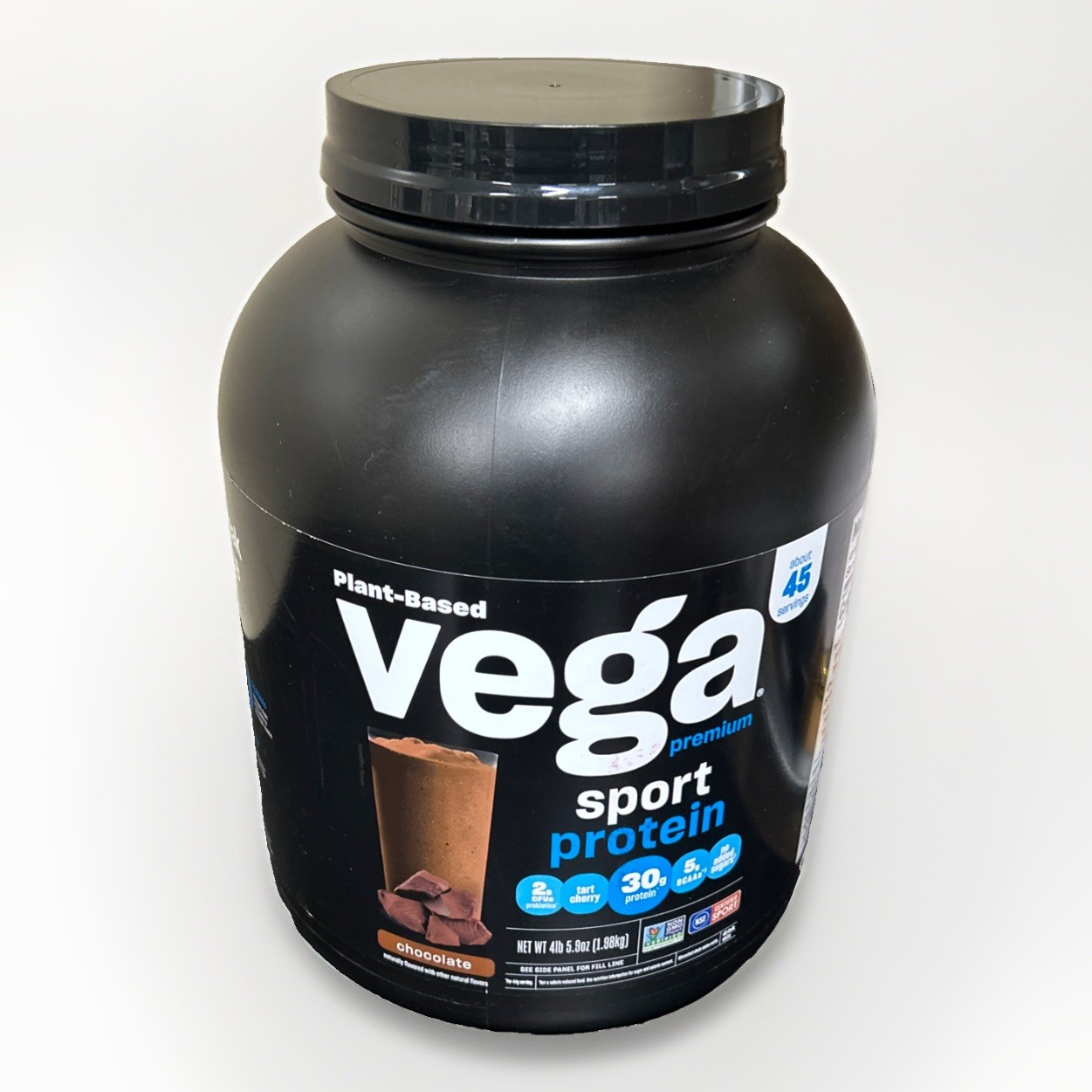 VEGA VEG00858 Sport Protein Powder, Chocolate – 4LB 5.9oz Exp-08/17/2026