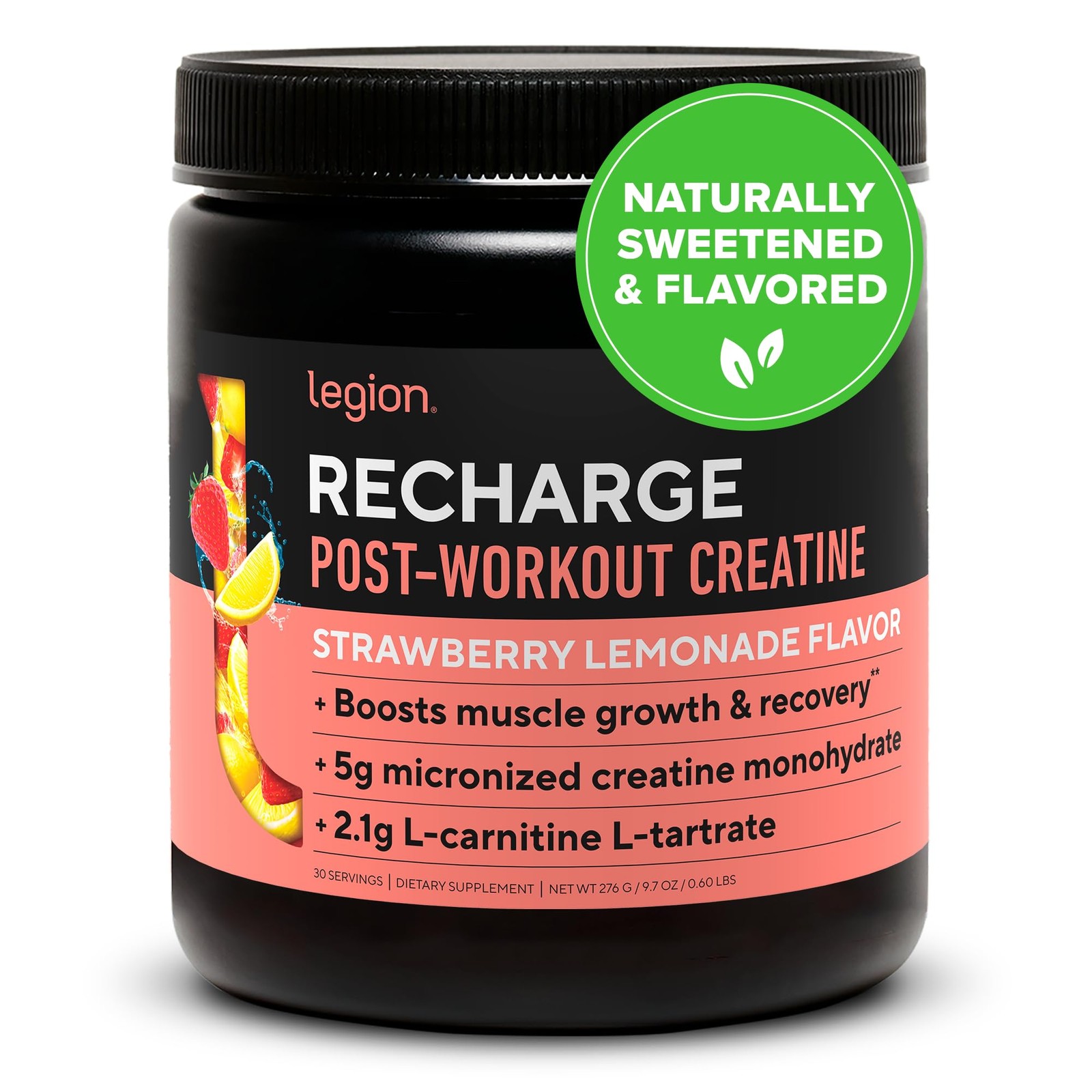 LEGION Recharge Post Workout Drink – Micronized Creatine Monohydrate Natural Pos
