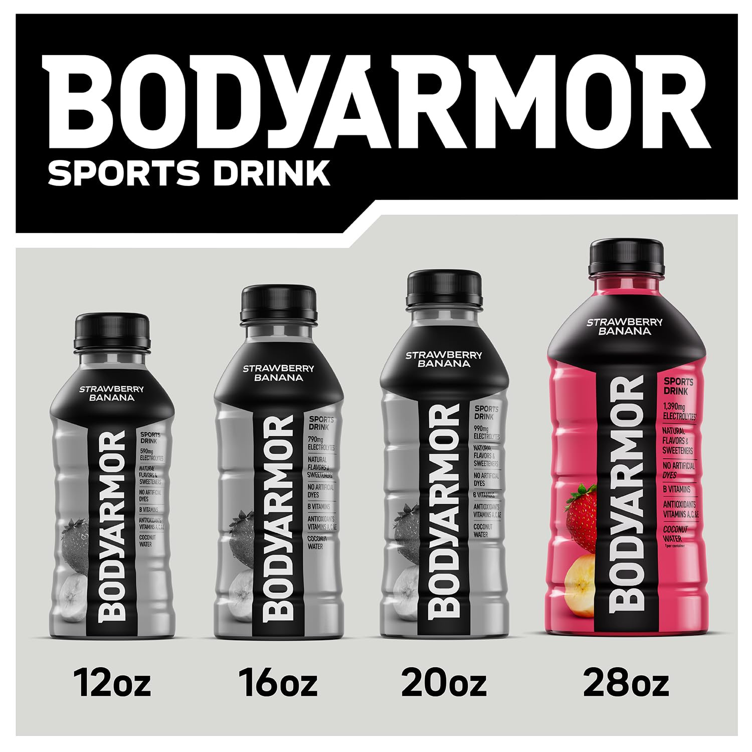 BODYARMOR Cherry Lime Sports Drink, Electrolyte Hydration, 15 Pack 28 Fl Oz
