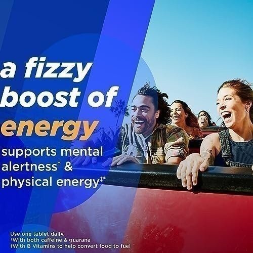 Alka-Seltzer Energy Boost: Caffeine & Guarana, B Vitamins, Supports Mental…