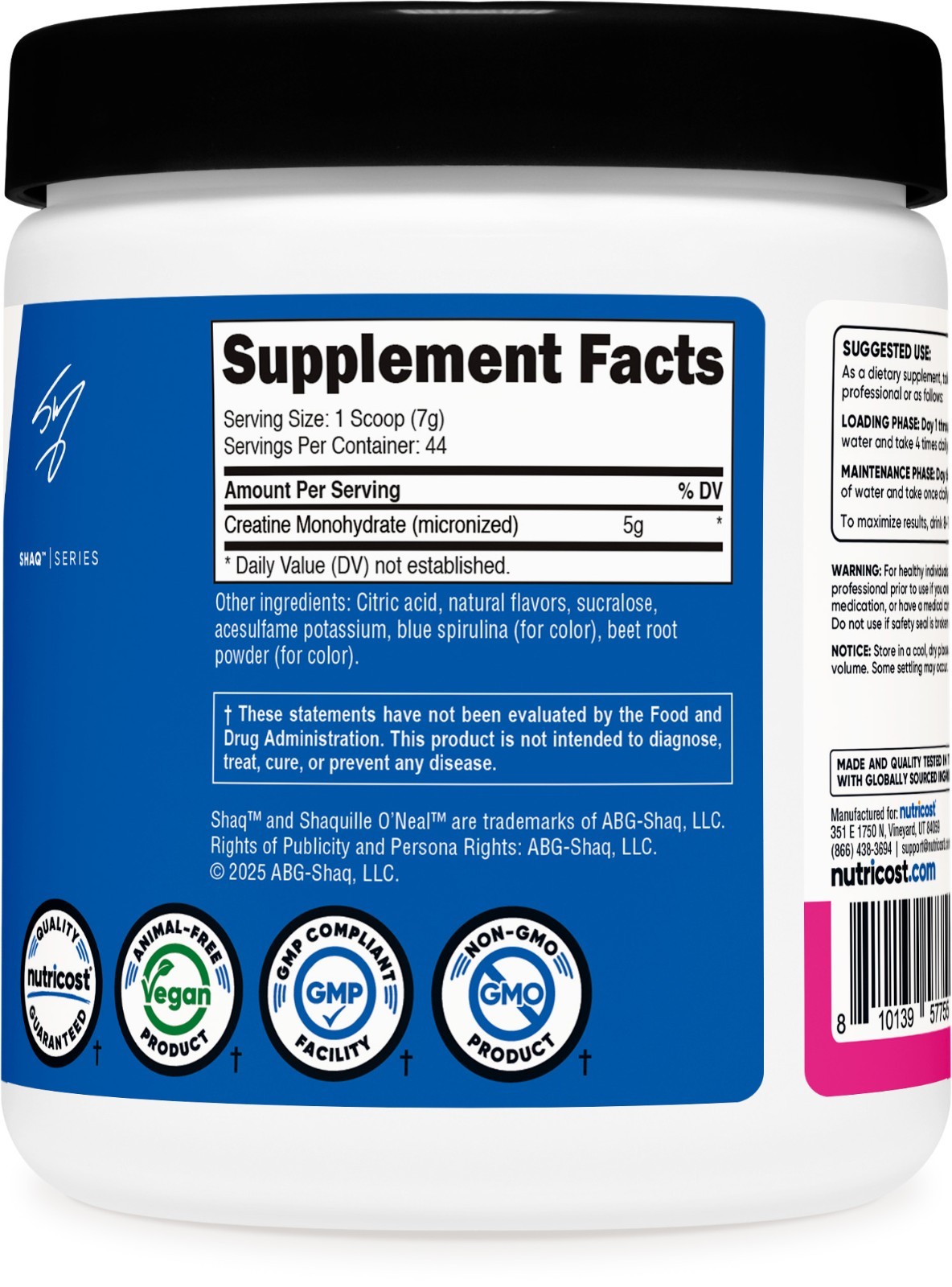 Nutricost Creatine Monohydrate Powder (Shaq’s Berry Blast, 300 Gram) – GMO-Free