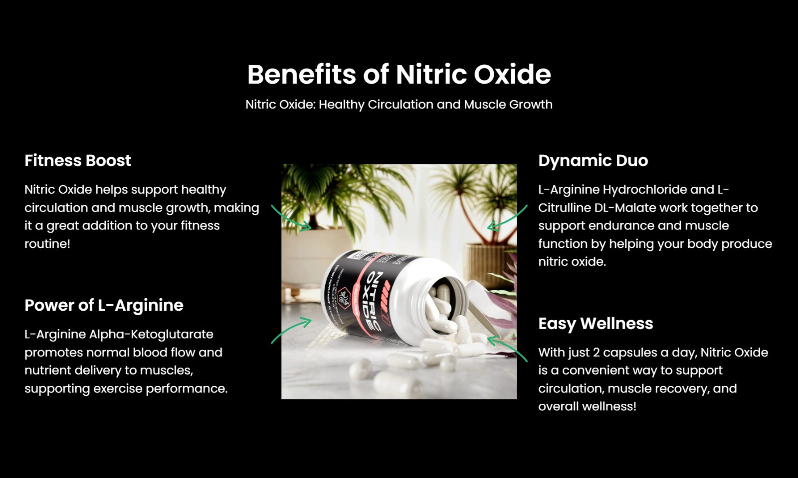 Gudcoix Nitric Oxide Booster for Circulation | L-Arginine & L-Citrulline 60 Caps