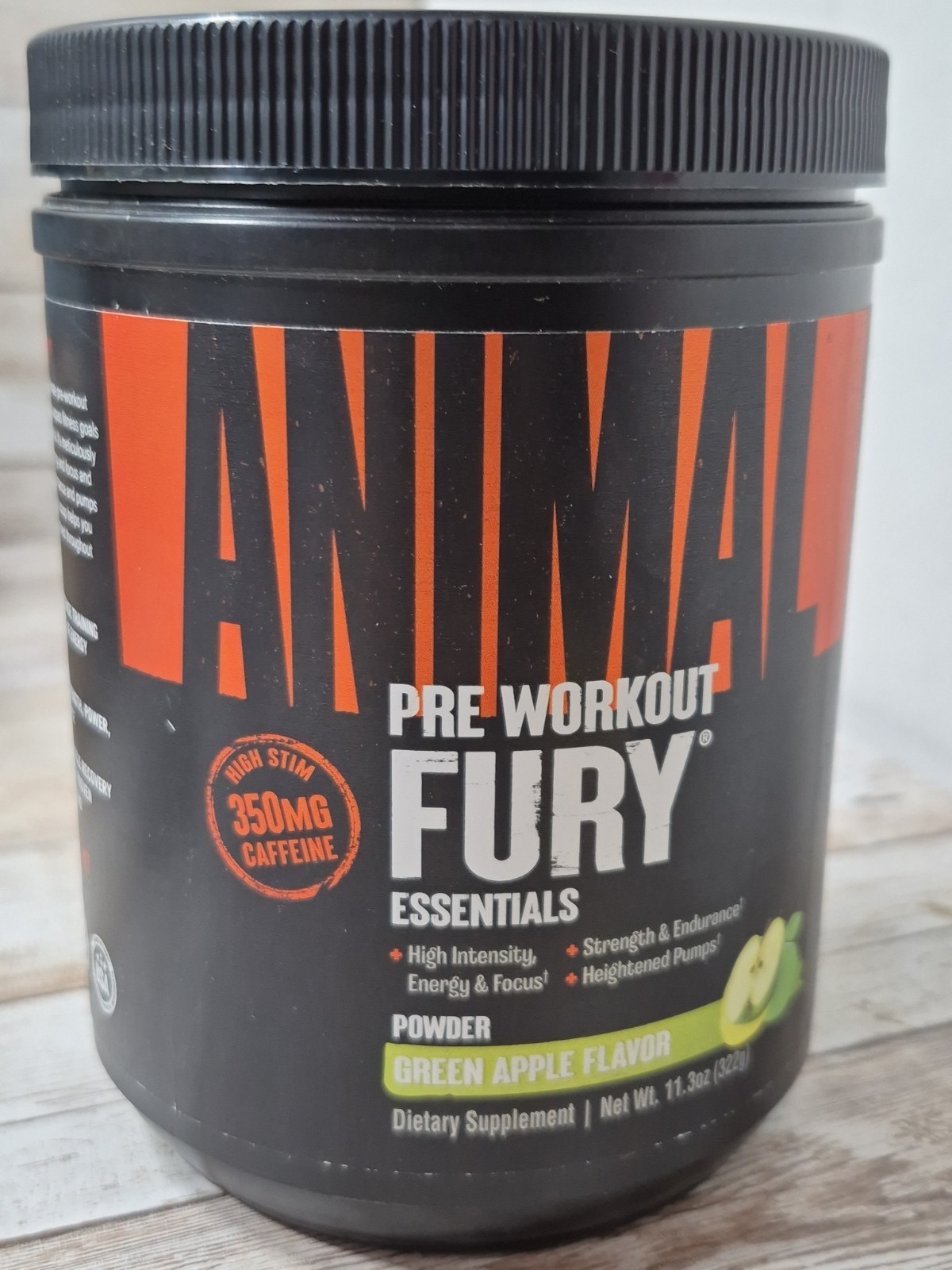 Animal Fury Green Apple 20 Servings Pre-Workout Stack 11.3oz Universal Nutrition