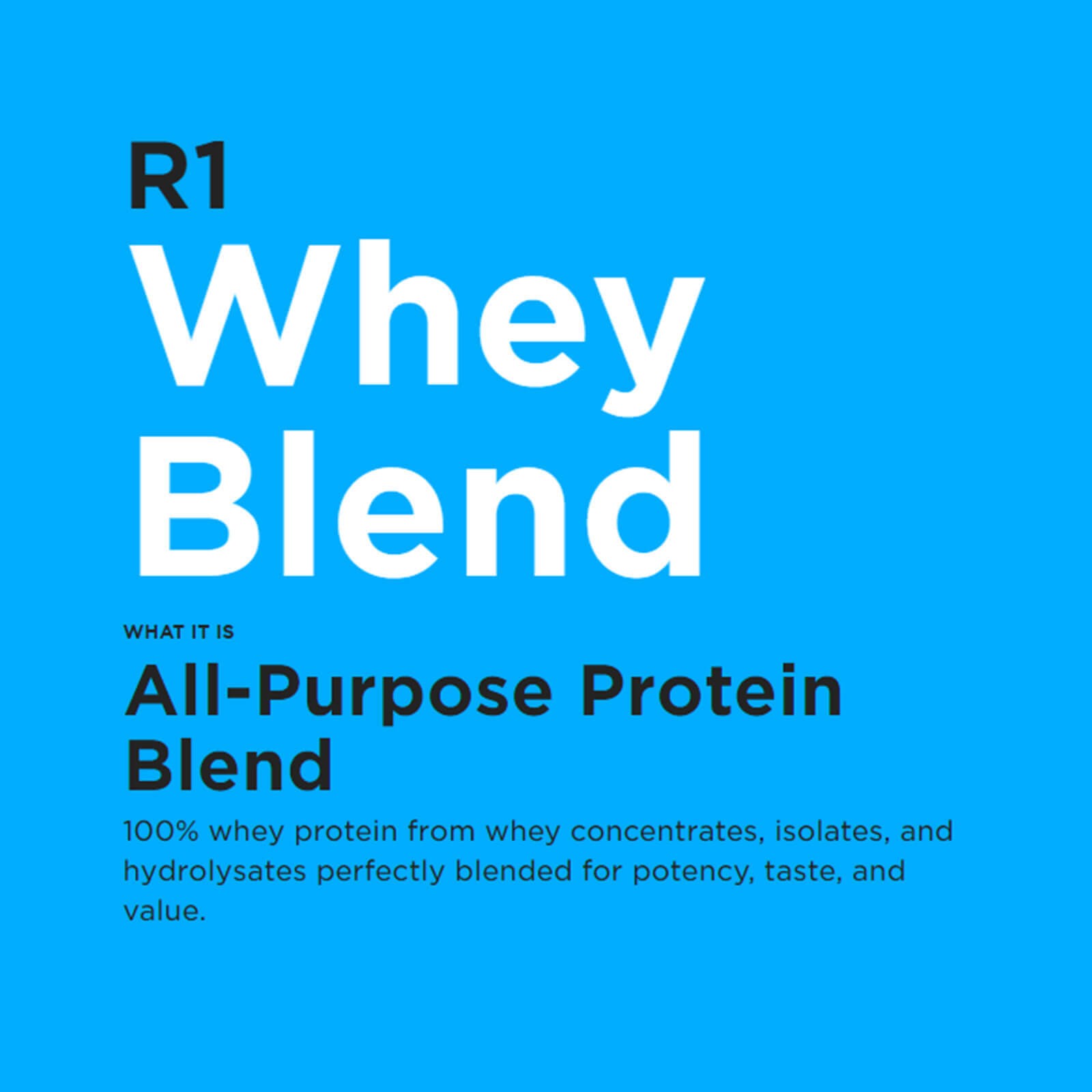RULE 1 Whey Blend 27 serv Lightly Salted Caramel 100% Whey Protein Blend 1.99lb