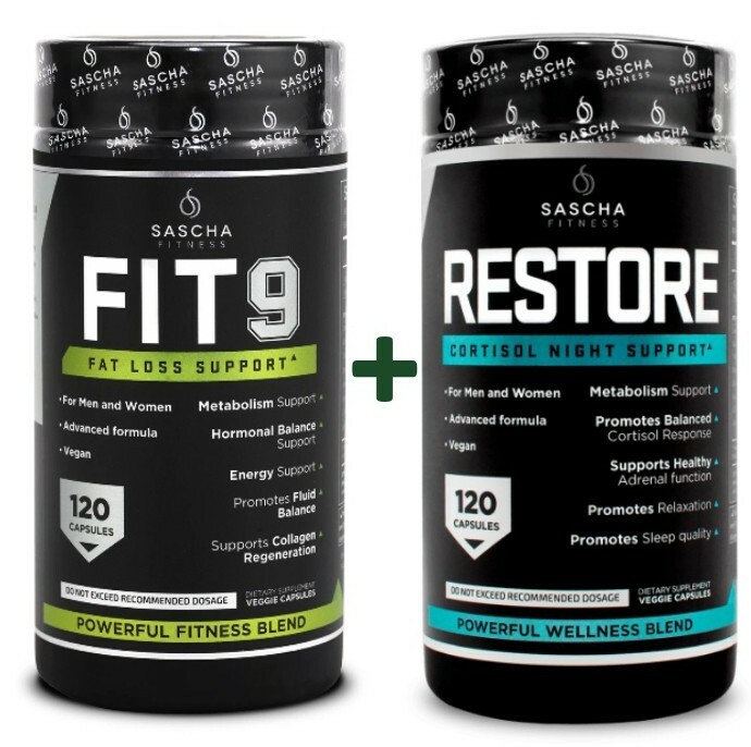 Set of FIT 9 and RESTORE Fat/Weight Loss Support Day And Night