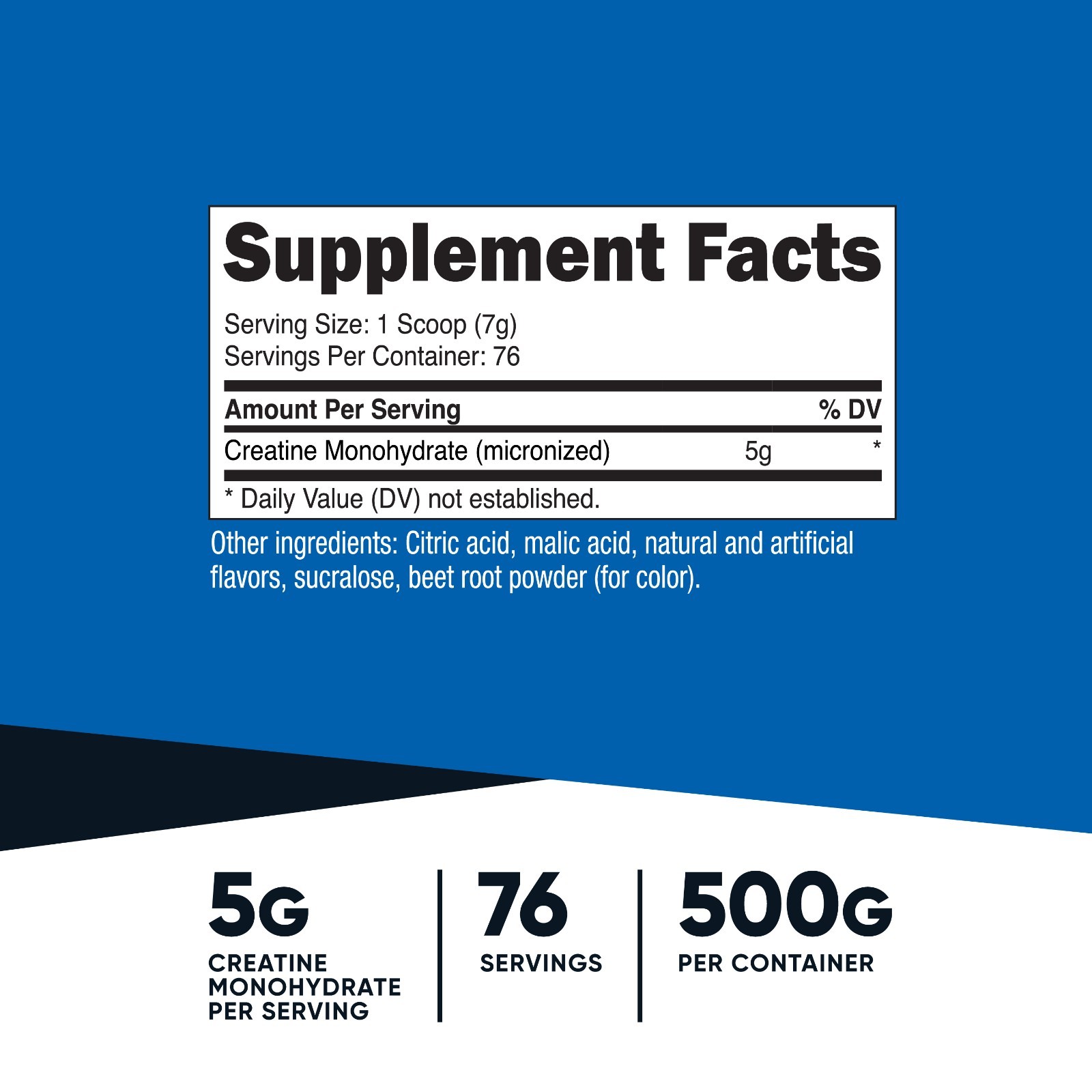 Nutricost Creatine Monohydrate Powder (500G) (Fruit Punch)