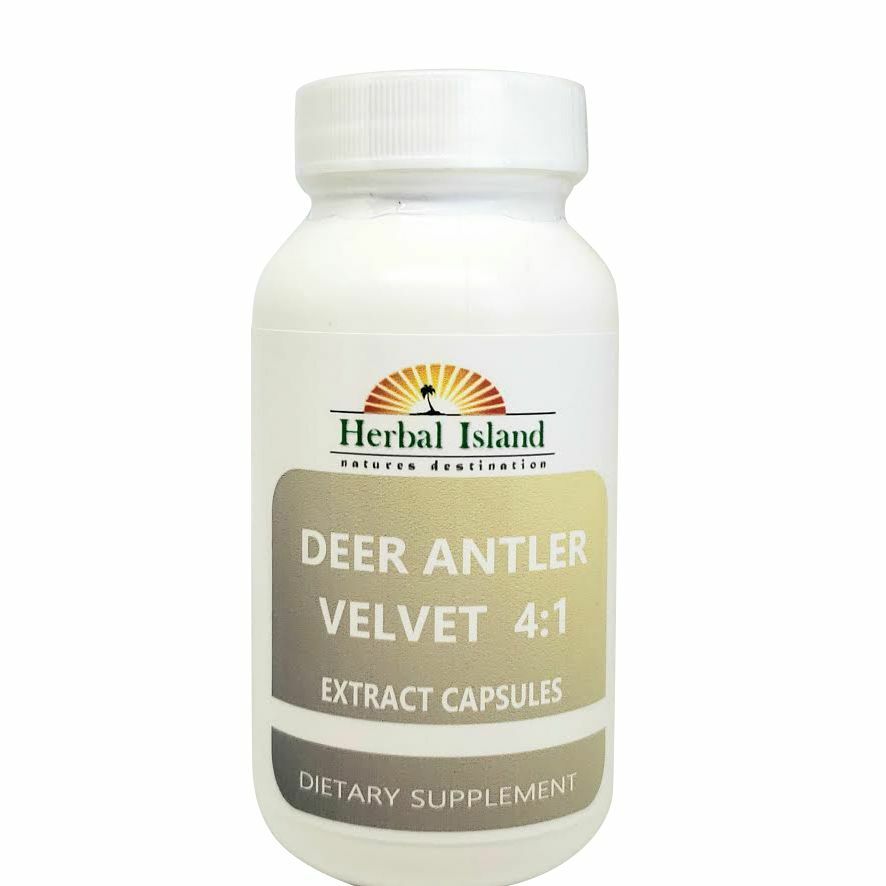 100 Deer Antler Velvet Extract 4:1 Powder Capsules 500mg (Cervi Cornu)Free Ship