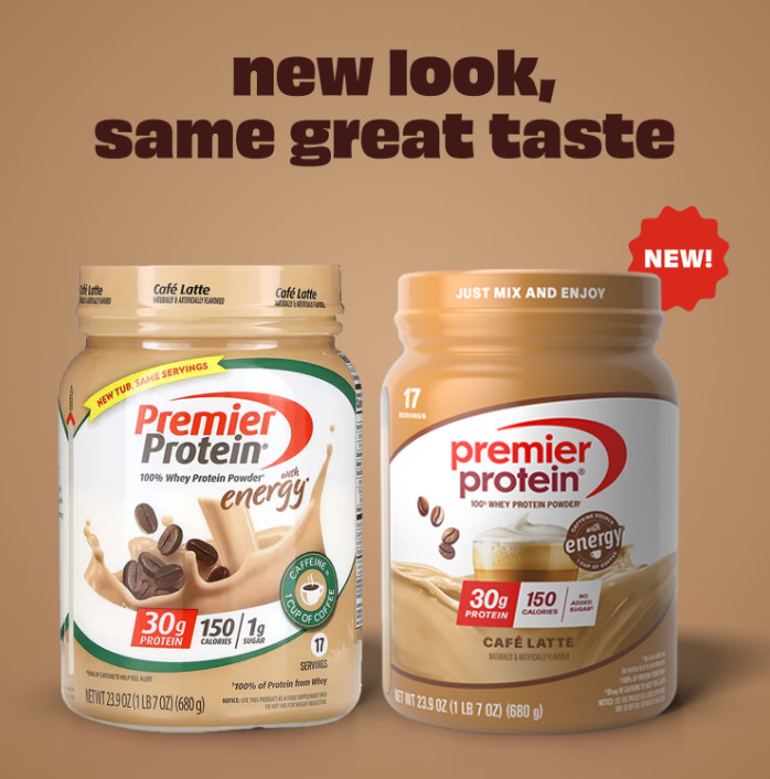 Premier Protein 100% Whey Protein Powder, Café Latte, 30g Protein, 23.9 oz, 1.5l
