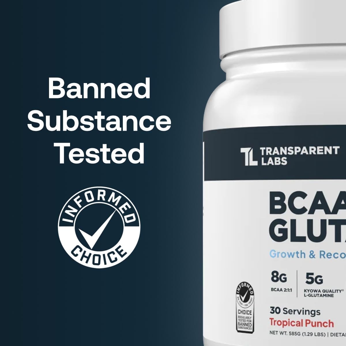 BCAA Glutamine Powder – 30 Servings of Strawberry Lemonade for Endurance
