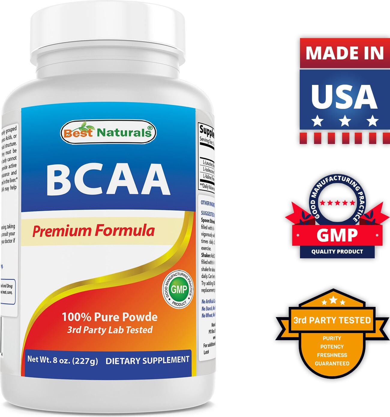 Best Naturals BCAA Powder 8 OZ – Muscle building