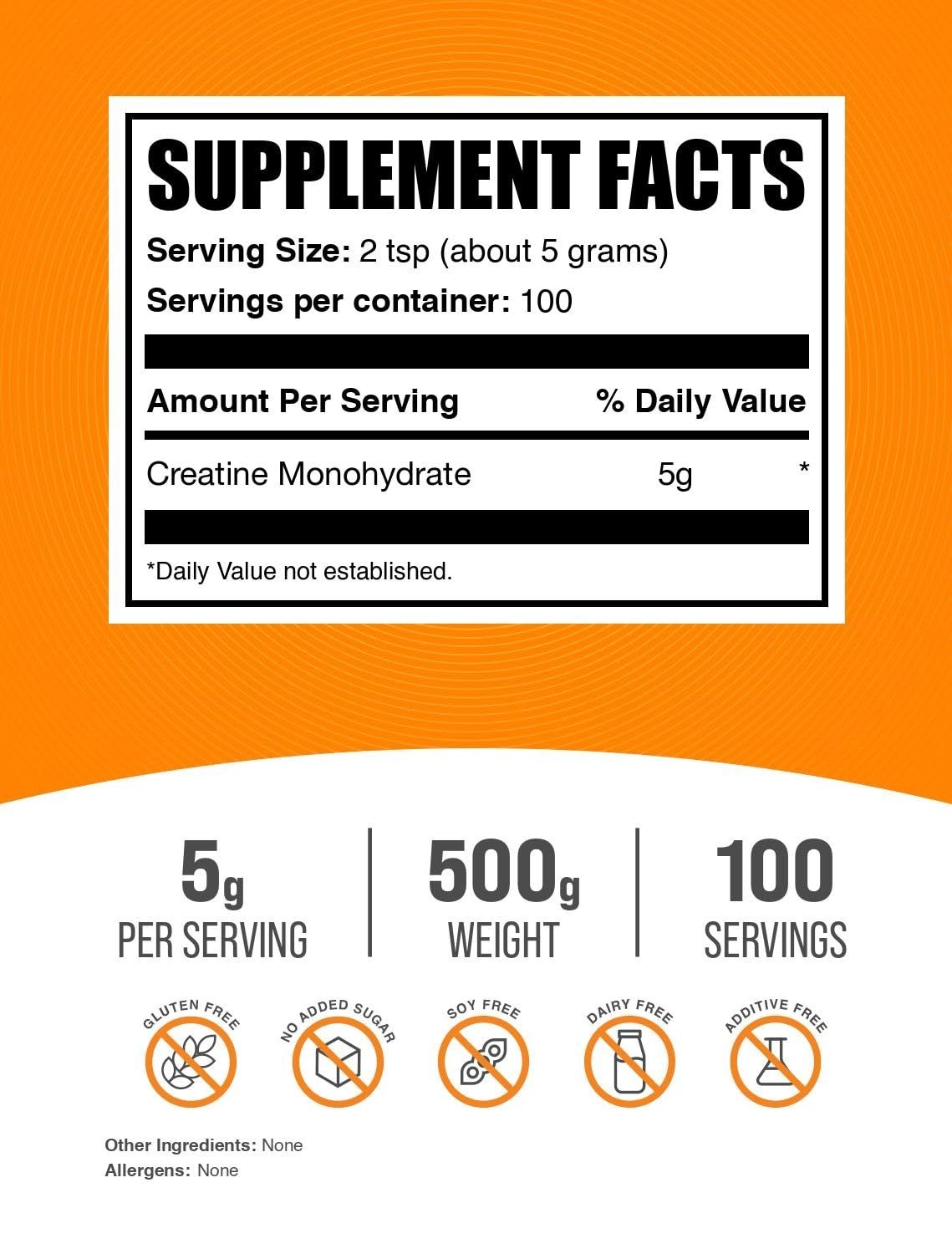 Micronized Creatine Monohydrate Powder – Unflavored, Pure, Gluten-Free, 500g