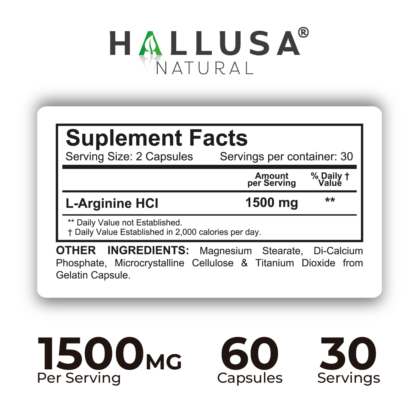 L- ARGININE – Supplement for Enhanced Performance – Essential Amino Acids