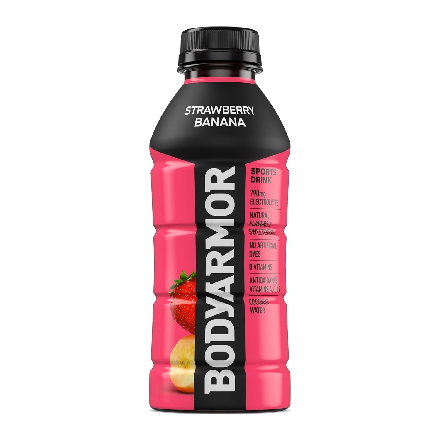 Sports Drink BodyArmor Strawberry Banana Electrolyte Hydration 16 Fl Oz Bottles