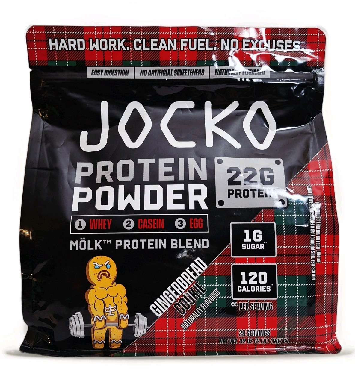 Jocko Molk Protein Gingerbread, 28 Serv,22g Protein,Naturally Flavored, 09/2027✨