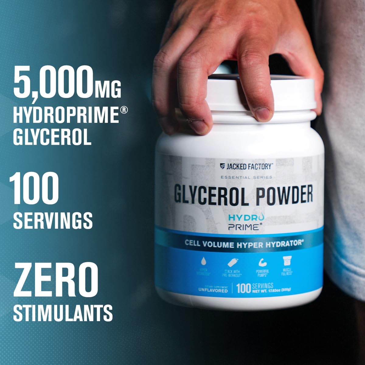 Jacked Factory Glycerol Pump Powder – Cell Volume 100 Servings (Pack of 1)