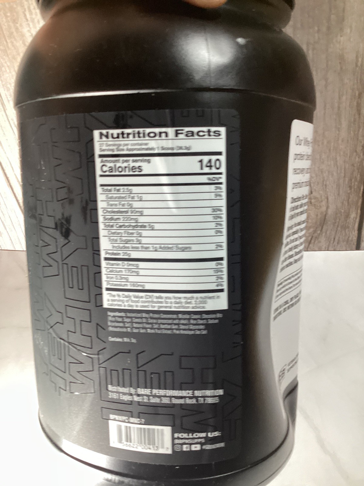 Bare Performance Nutrition,BPN Whey Protein Powder, Milk N’ Cookies, 25g