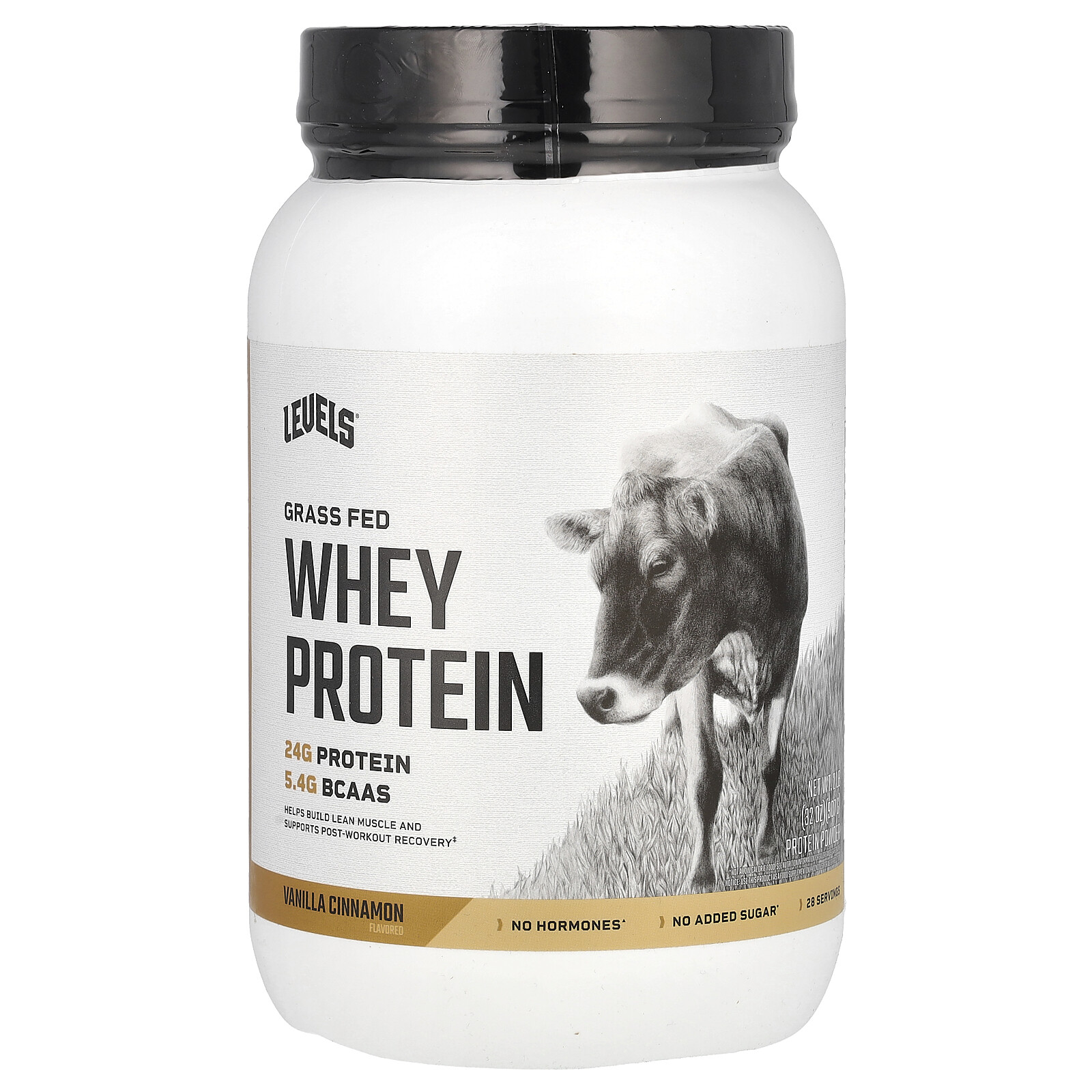 Grass Fed Whey Protein Powder, Vanilla Cinnamon, 2 lb (907 g)