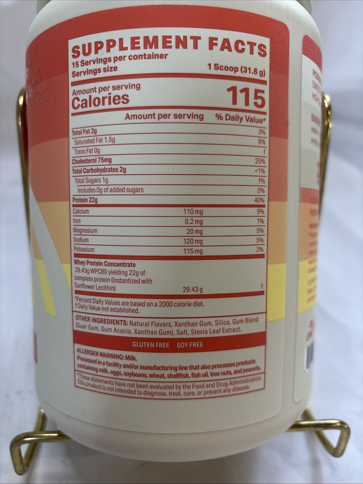 Podium Nutrition Whey Protein – Vanilla Ice Cream – 16.72oz EXP DATE: 01/2026