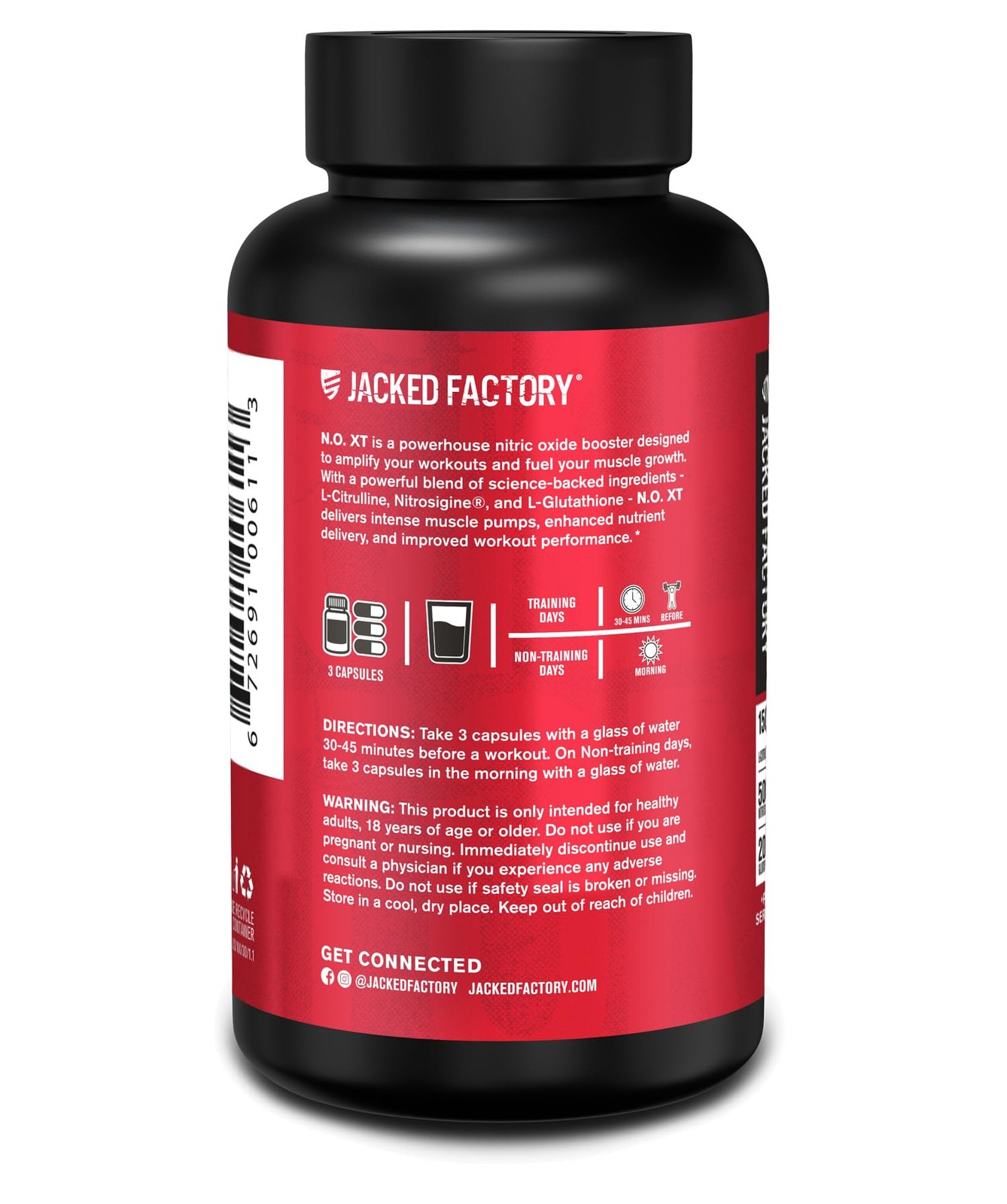 Jacked Factory N.O. XT Nitric Oxide Supplements for Men 30 Count (Pack of 1)