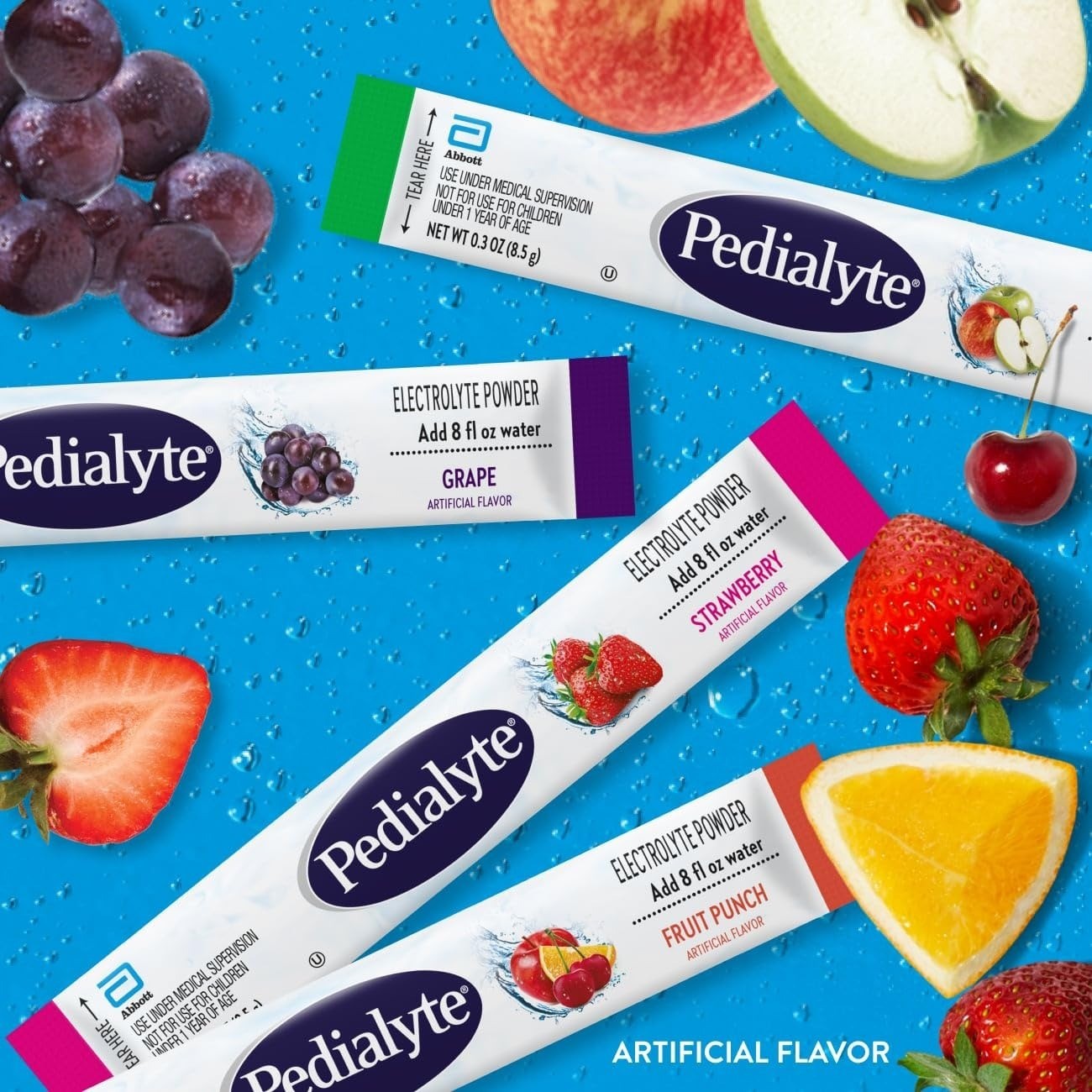 Pedialyte Electrolyte Powder Packets – Hydration Drink Mix Variety Pack