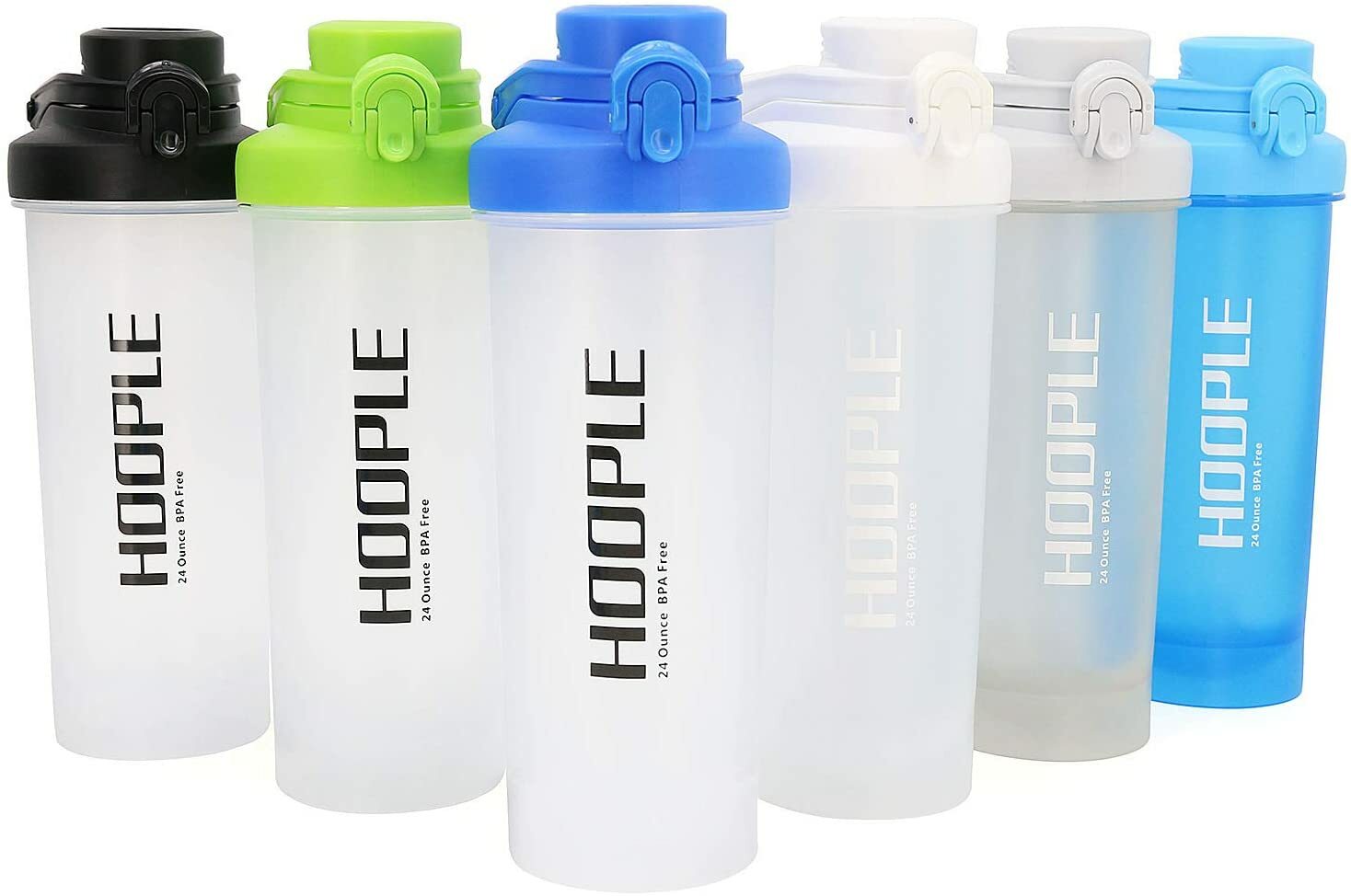 Protein Shaker Bottle Gym Sports Water Smoothie Mixer Cups Blending Ball 24 oz