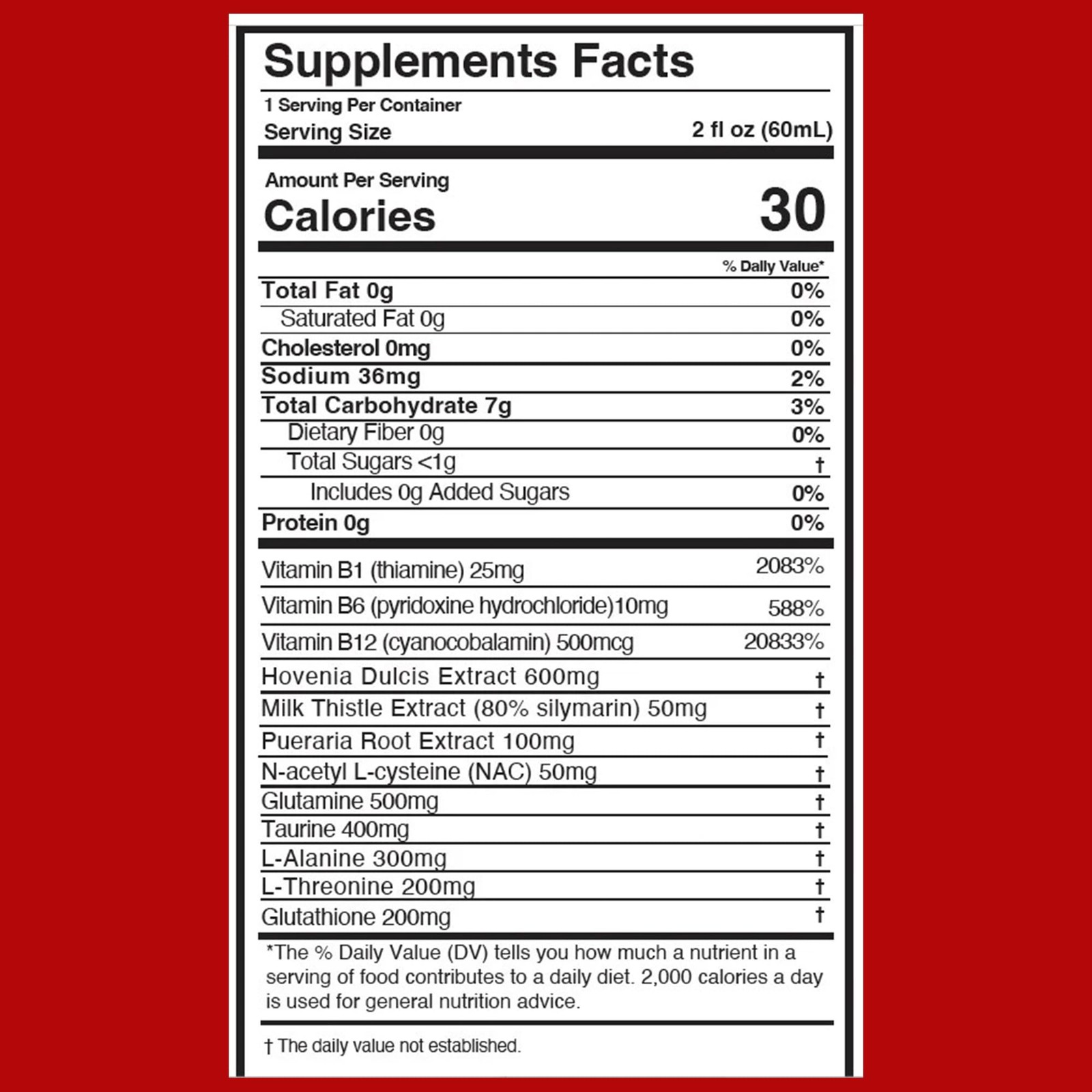 DIRTY SAINT Rapid Hangover Recovery Shot – Morning After Formula – B12 + NAC + E