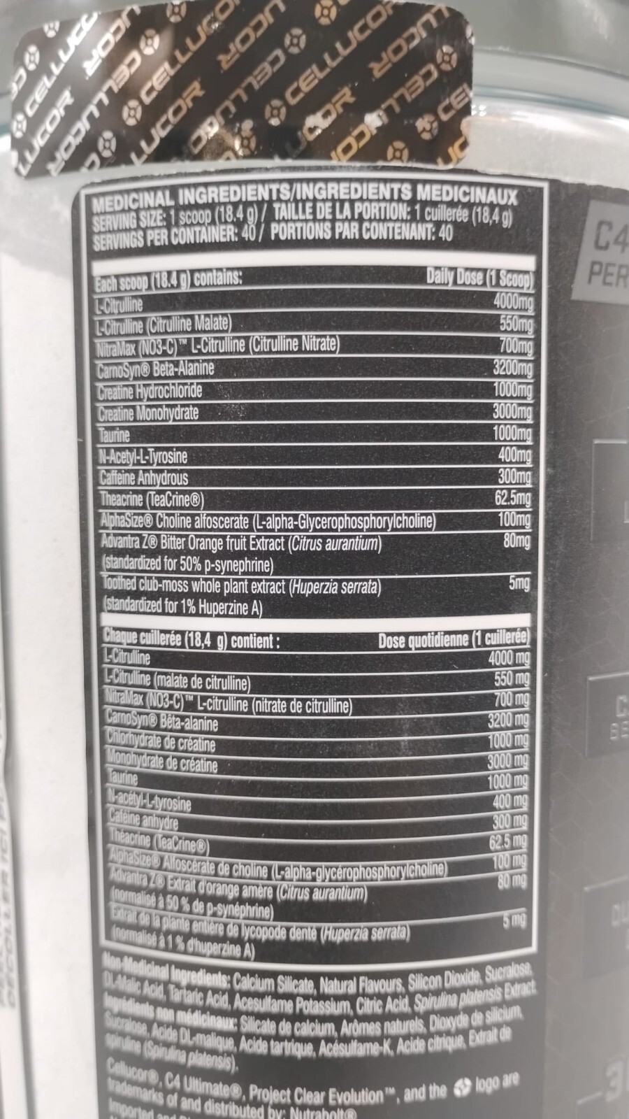 Cellucor C4 ULTIMATE Pre-Workout – 40 Servings – Icy Blue Razz