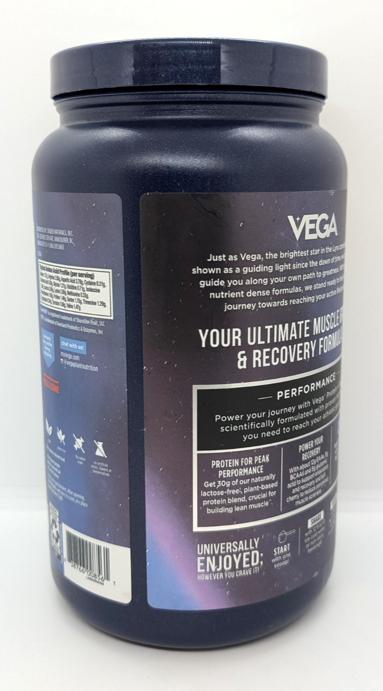 VEGA Protein + Recovery Plant-Based Protein Powder – Expires 01/27 – NEW SEALED!