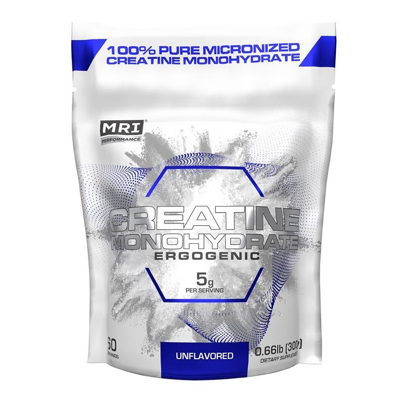 MRI Performance Creatine Monohydrate Powder 300g-Pure Micronized Creatine-60serv