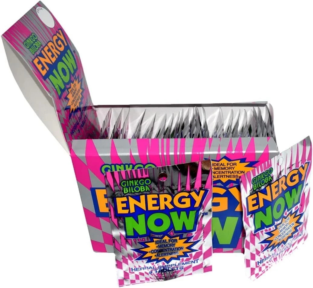 Energy Now Ginkgo Biloba Supplements 144 Packs 3 Pills In Each Pack 6 Boxes