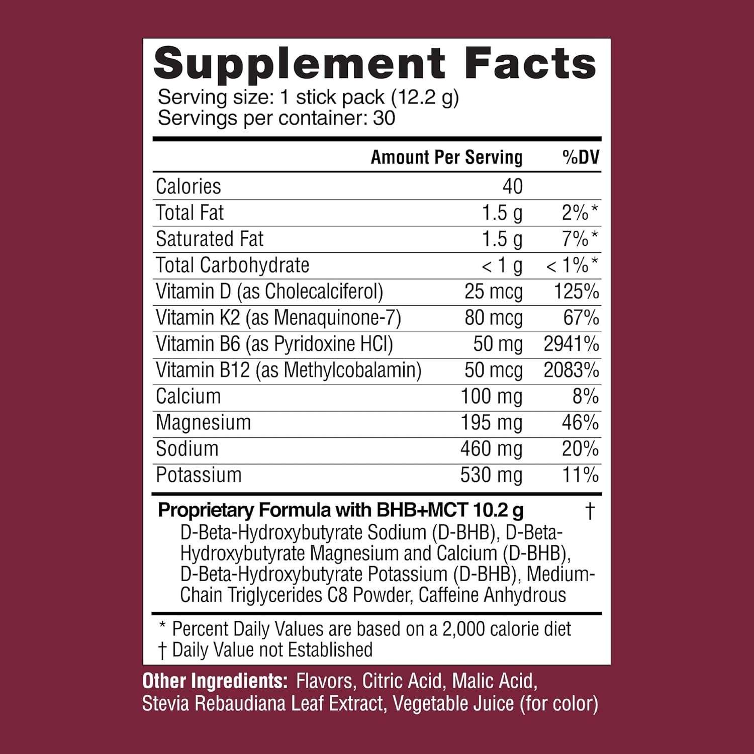 Real Ketones MCT & BHB Exogenous Ketones Drink Mix Packets Elevate Keto Electrol